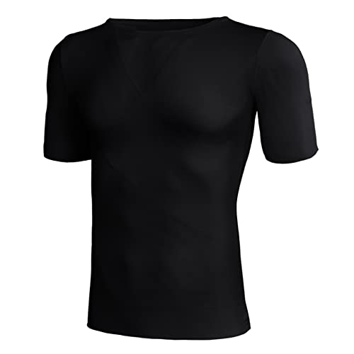 T-Shirt Sculpting YRYRYW Homme Gaine Resserre Abdomen et Aligne Épaules Contre le Dos Voûté