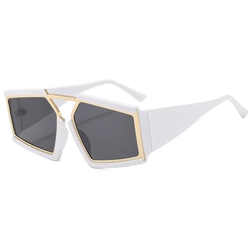 Lunettes de soleil oversize grand format verres miroirs rétro UV400