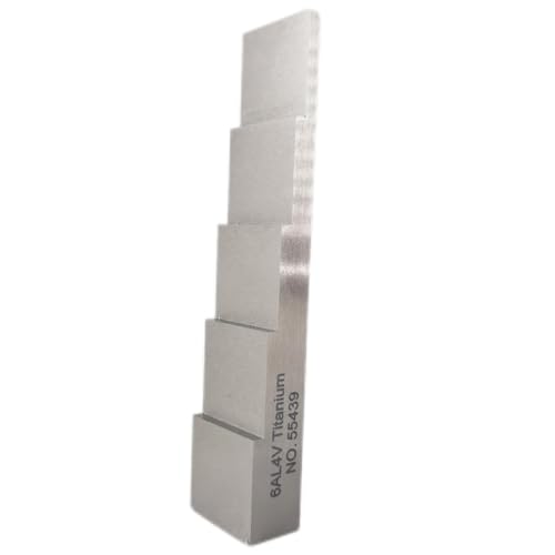 Bloque de calibración de 5 pasos de aleación de titanio 6AL4V para medidor ultrasónico de espesor miniatura 1