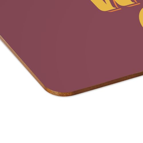 Set de table rouge en liège grand format avec message de bien-être x4