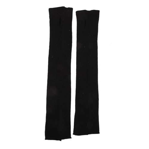 LALAFINA Fundas para Brazos Cálidas y Flexibles, Calentadores Térmicos sin Dedos para Mujer, Mangas Largas de Punto para Deportes y Uso Diario en Invierno