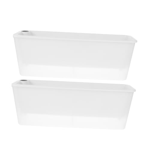 Yardwe 2pezzi Fioriera Rettangolare Autoirrigante Vasi Per Piante Ed Esterni Balcone e Patio Fioriere in Plastica Resistenti Intemperie Adatte Davanzali Stretti