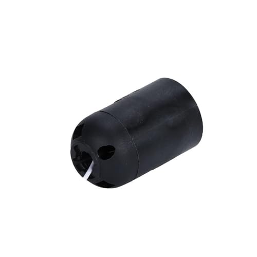 APVMFMKLTG Portalámparas de rosca E14 E27 for mesa, suelo, LED, base vela, 4 A, 250 V, color blanco y negro(E27 B)