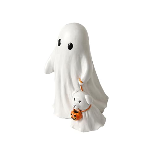 Estatua de Fantasma con Perro para Halloween de 8.9 pulg miniatura 2