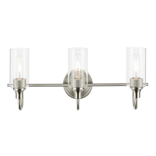 Image of Kichler Kavi 3-Light Bathroom Vanity Light, Brushed Nickel