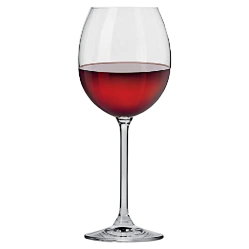 Foto von Krosno Rot-Weingläser | Set von 6 | 350 ML | Venezia Kollektion | Perfekt für Zuhause, Restaurants und Partys | Spülmaschinenfest | Bleifreies Kristallglas