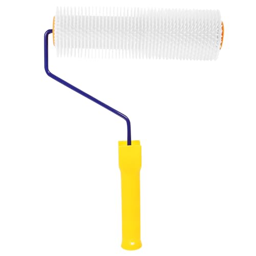 MUCKLILY Rodillo con Púas para Autonivelante Duradero y Práctico Elimina Burbujas y Alisa Superficies para Pintura Epoxi Suelos con Mango Ergonómico Portátil y Fácil de Color Aleatorio