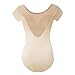 ROYAL SMEELA Women’s Camisole Dance Leotards Short Sleeve Ballet Costumes for Women Backless Ballet Dance Leotards Beige