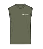 Champion Icons - Chaleco de algodón para hombre, 222170 (IT, Texto, XXL, Regular, Regular, Verde Oliva)