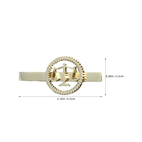 Alfiler de corbata anticaída de acero inoxidable 5,6 cm diseño balanza 2