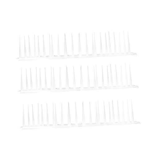 Tira de espinas de plástico Hemobllo para aves, repelente de balcones en pack de 3 unidades