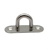 2 Piece Heavy Duty Oblong Pad Eye Plate Constructed from Marine Grade 304 Stainless Steel for Kayak Yacht Rigging (8mm)