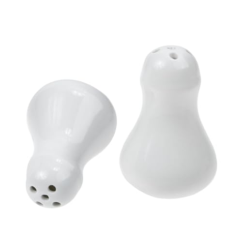 Abaodam Juego de 2 Saleros y Pimenteros de Cerámica de Color Claro Soporte para Palillos, Diseño Elegante y Multipropósito para Cocina y Decoración de Restaurante