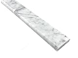 Threshold.Shop 2 x 36 inches | Double Beveled Marble Threshold for Floor Transitions (White Carrara)
