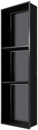 Waterproof Shower Niche Recessed,Shower Niche, Bathroom Wall Niche, Waterproof Stainless Steel Shower Niche, 1/2/3/4 Tier Shower Niche Shelf, No Tile Needed for,Black-90x28x12.5cm