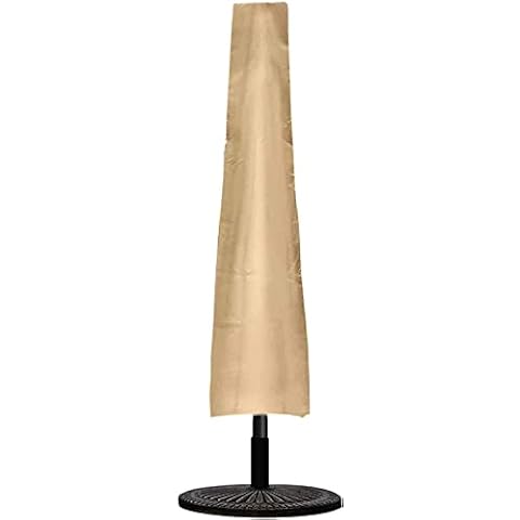 Ailelan Umbrella Cover, 600D Oxford Fabric Patio Umbrella Cover, Waterproof Outdoor Umbrella Cover with Zipper for 7ft to 11ft Garden Outdoor Umbrella, Khaki Cover