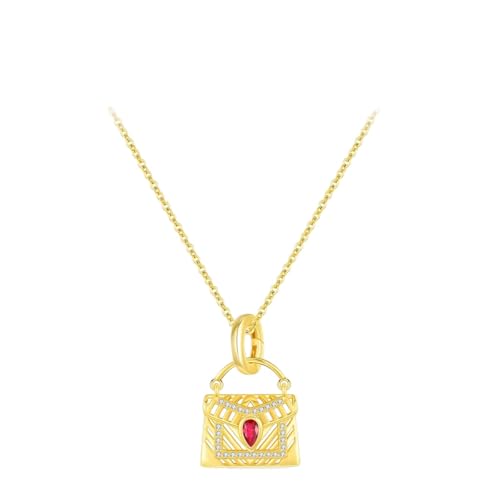 Collier chaîne en argent 925 avec pendentif sac pour un style tendance en soirée