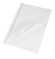 Pavo - Thermobindemappe A4 - 1.5 mm - Kapazität : 1-15 Blatt - Transparent/weiß - 100 Stück