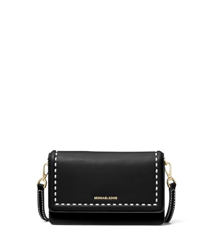 Michael Kors Womens Jet Set Small Phone Crossbody, Black, One