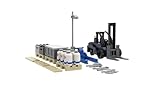 Stone Heap Hafenzubehör-Set mit Gabelstapler, Paletten und Kisten, 233 Teile, Bedruckt, 245g, ab 12 Jahren