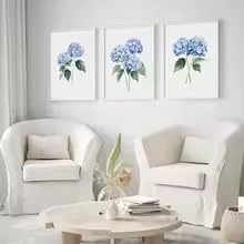 Tableaux sur toile imprimés aquarelle de fleurs haute définition - 2