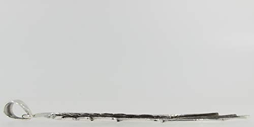Piuma di Fenice grande Ciondolo in Argento 925