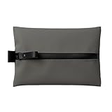 [ aso ] TOFTPOUCH ( タフトポーチ ) 耐水ポーチ ガジェット ポーチ 日本製 約150×110×10[mm] コンパクトポーチ 小型ポーチ バッグインバッグ ( Mサイズ センターファスナー グレー ) tf-v180-gl