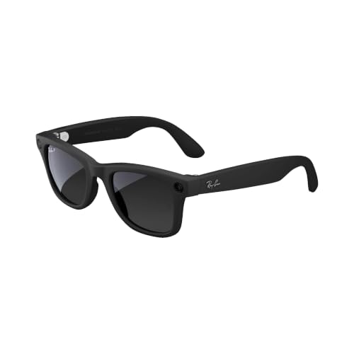 Meta Ray-Ban (Gen 1), Wayfarer Large, Matte Black | Smart AI...