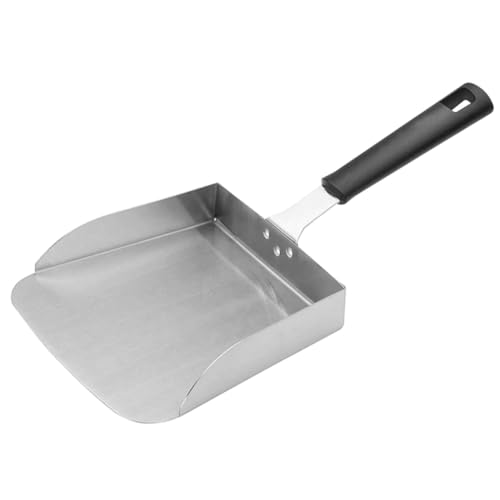 Spatule à Hamburger en Acier Inoxydable Argenté au Polissage Soigné pour Restauration