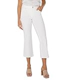 Liverpool Los Angeles Hannah Cropped Flare - Pants for Women - Cotton-Blend Construction - Pull-on StyleWhite 6 25.5