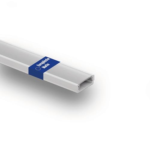 INNOVATE LED Profil 2m Weiß 1 Stück [Aluprofil inkl. Diffusor Milchig] Kühlkörper LED Streifen 2m I Indirekte Beleuchtung Wohnzimmer I Alu U Profil Lichtleiste Indirekte Beleuchtung Decke Küche