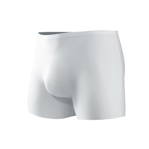 Boxer sans coutures pour homme, short sexy transparent en soie glacée pour petit ami, pantalon respirant fin taille basse poche convexe en U couleur unie...