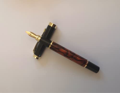 Stub calligraphy italic golden nib/fine nib fountain pen for Calligraphy, Signatures, Journaling. Ink pen (1.5 mm Stub)
