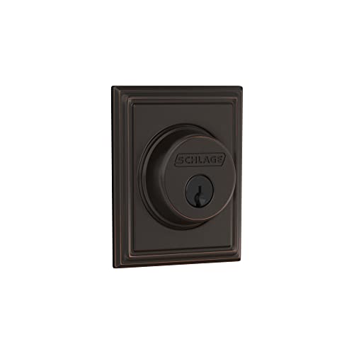 Schlage B60 N Add 716 Deadbolt With Addison Trim, Keyed 1 Side, Highest Residential Security, Aged Bronze #TOP30