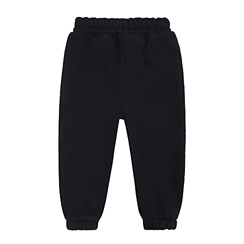 Kids Brushed Fleece Active Pants Child Thick Cotton Jogger Elastic Waist Pocket Sweatpants Solid Long Trousers2