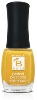 Barielle Protect Plus Color Nail Polish - Lemon Drops, A Sun Yellow Crème Nail Color with Prosina .45 ounces