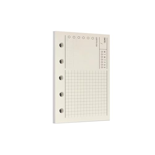 Image of Zelten Loose Leaf Punched Paper Refills Paper for 6 Hole Binder Personal Organizer Diary Notebook Refillable Planner (Favorites,A8 /5 Hole)