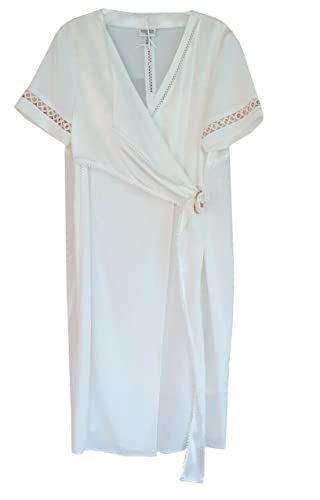 Sportalm Marken Wickel Kleid Model Champagner Weiss Gr. 40 0821505400 (40)