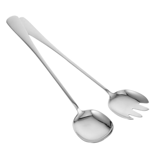 BRIGHTFUFU 1 Set Stainless Steel Buffet Serving Spoon Silver Multi-functional Spoon Stainless Steel Serving Spoons Soup Spoon Stainless Steel