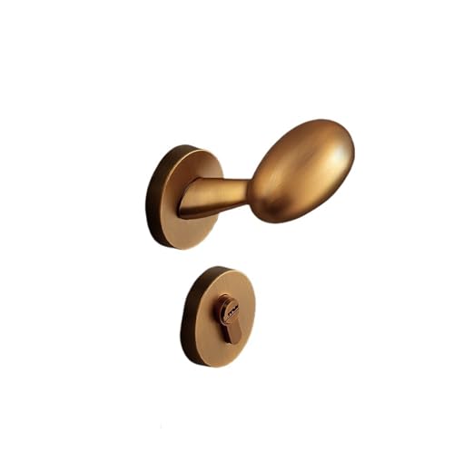 Cerradura de puerta americana de bronce amarillo partida para dormitorio 3