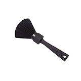 Anneome Cepillo Profesional para Cuello de Peluquería con Suaves Herramienta de Limpieza de Cabello y Polvo Diseño Ergonómico para Uso Barberías y Salones Color Negro Grande
