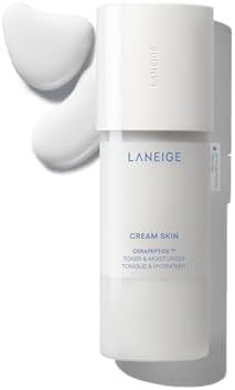 LANEIGE Cream Skin Toner & Moisturizer: Lightweight Refillable Korean Milky Toner with Ceramide & Peptide for Hydration, Firming, & Barrier Support