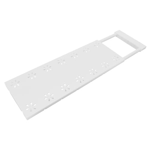IMIKEYA Djustable Expandable Shelf for Closet Plastic Tension Shelf No Nails Needed