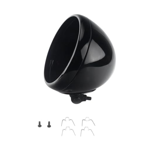 Phare LED de 7 pouces finition chrome miroir et boîtier de phare moto en acier