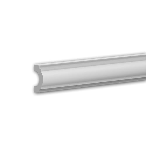 Profhome Moldura para pared 651389 200 cm x 1,6 cm x 3,4 cm Poliestireno extruido (XPS) pretratado
