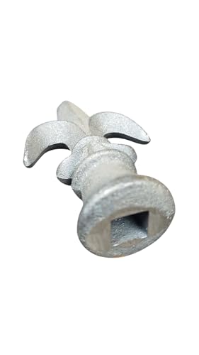 Image of Cast Iron Fence Finials, Multiple Decorative Styles & Sizes, 1 /2 inch to 1 inch Inch Square and Round Spears, Fleur de Lis Design (1 /2 inch Banana SQ, 5)