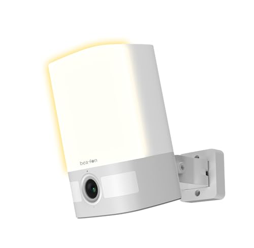 beafon, Smart Home, Safer 4L, schwenkbare akku Überwachungskamera für den Außenbereich mit LED Licht, 3MP Super HD Kamera, IP65 Schutz gegen Strahlwasser und Staubdicht, weiß, Netzwerk 2,4G, WiFi