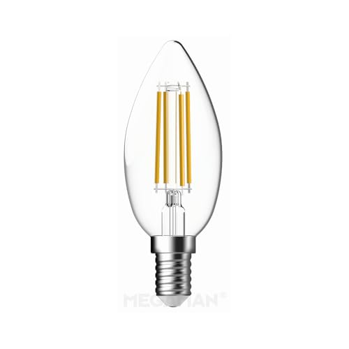 MEGAMAN LED 3.5W Candle Light Bulbs Opal B15 SBC 2800K Warm White 250lm 25W Halogen Bulbs Replacement, 15000hr Lamp Life [Energy Class A+] - 10pack