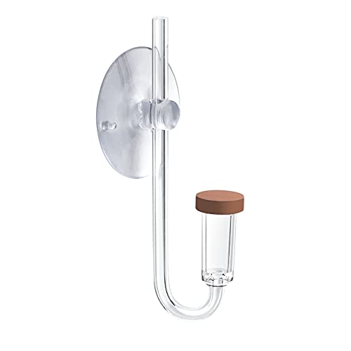 Julyee Diffuseur de CO2 Aquarium, Aquarium CO2 Diffuseur Acrylique avec U-Forme Tube pour Plantes d'Aquarium Eau de Grass - Transparent