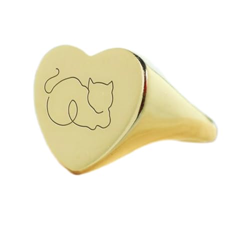 Bague chat en cœur argent sterling 925, le bijou cadeau idéal